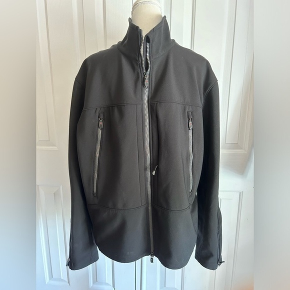 VICTORINOX Men Neoprene Black Sport Jacket, Size Large